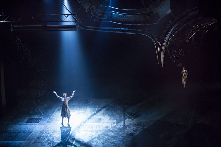 Denise Gough (Harper) and Russell Tovey (Joseph) in AngelsInAmerica Perestroika photo by Helen Maybanks