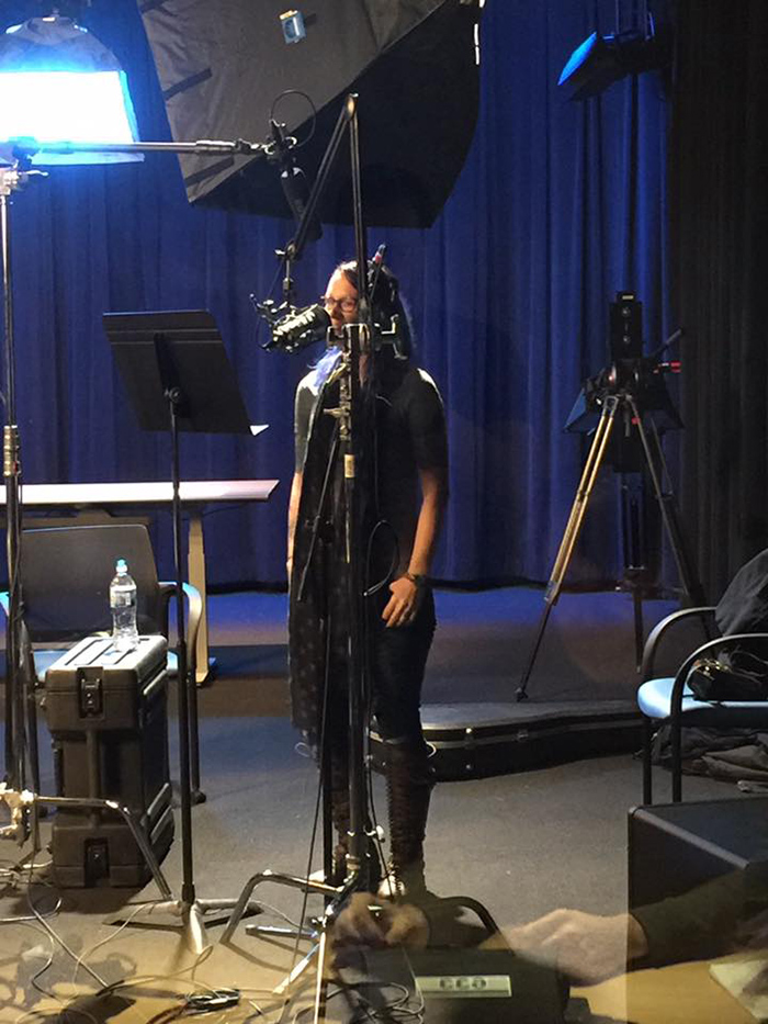 Jackie in recording Studio